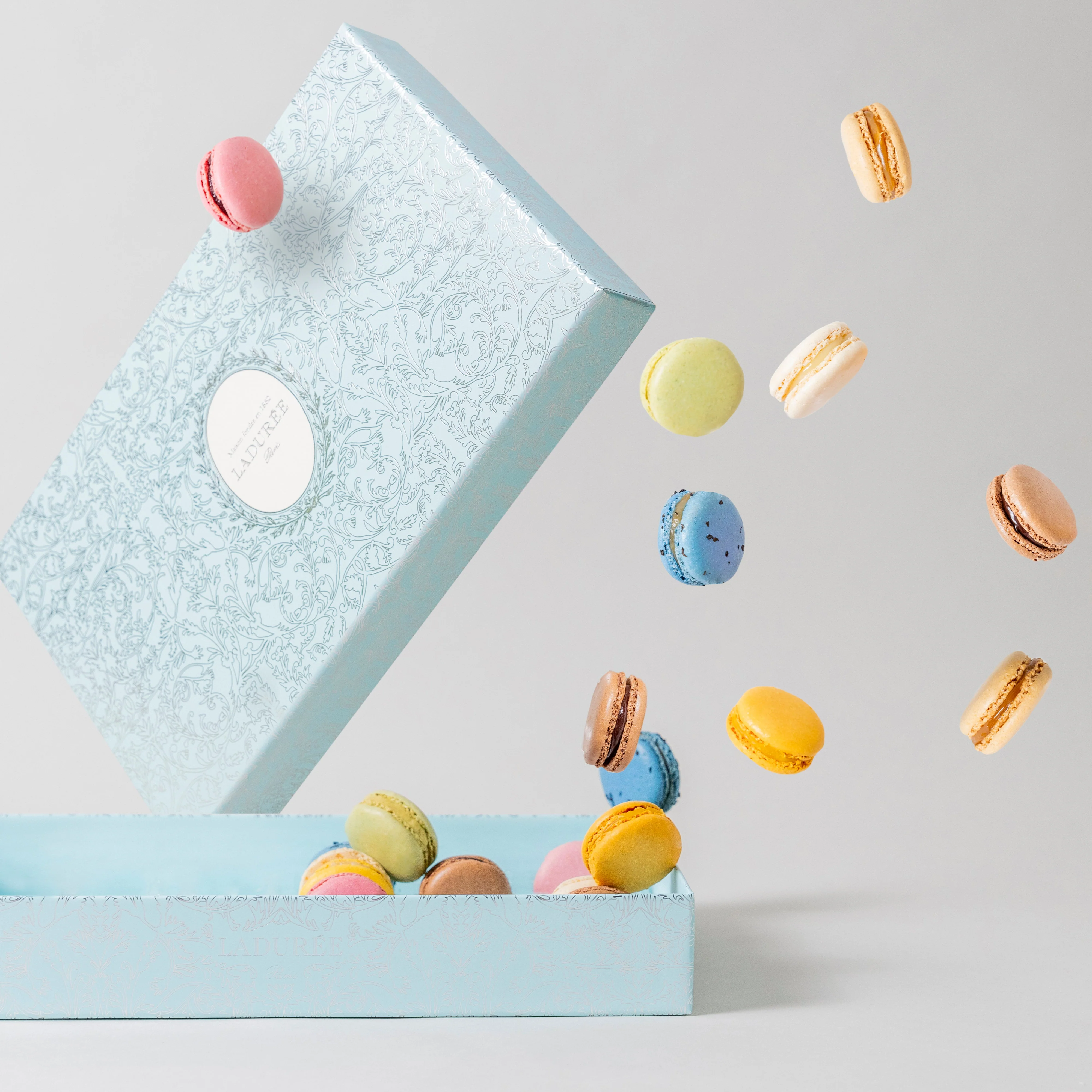 Coffret de 42 macarons "Arabesque" - bleu - Image 4